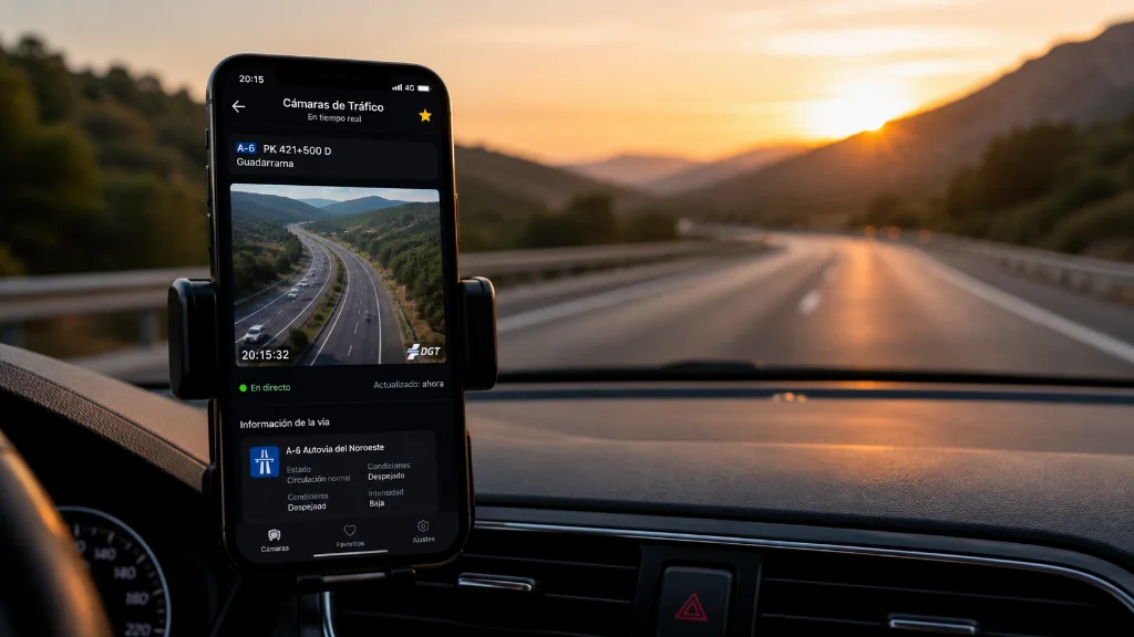 Cámaras DGT España app Android con cámaras de tráfico en directo