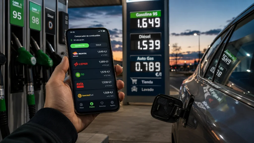 TopGasolineras app para encontrar gasolineras baratas en España